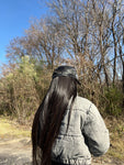 Black Puffer Denim Jacket