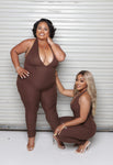 Blissful Plus- Jumpsuit ( Brown)