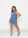 Halter Romper ( Blue Shorts Romper)