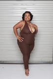 Blissful Plus- Jumpsuit ( Brown)